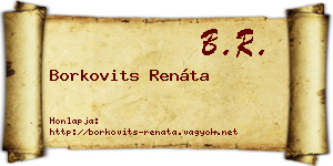 Borkovits Renáta névjegykártya