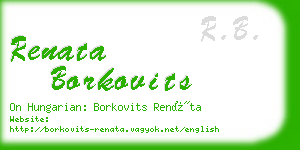 renata borkovits business card